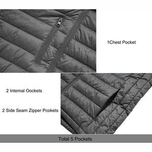 Veste matelassée Marque de haute qualité personnalisée Chaud Duvet de canard Doudounes d'hiver Manteau matelassé Épais Rembourré Zip up Doudoune - Product Image 6