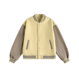 Most Popular Men's Varsity Jacket,100% Cotton Campus Jacket, Sporty and Casual Men's Coat <b>Gold</b> CollegeBaseballjacket for men - Product Image 3