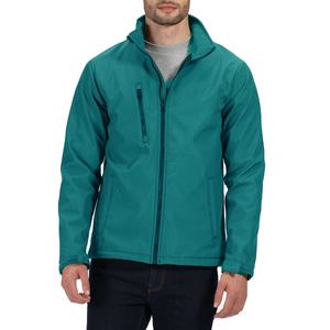 Chaqueta Softshell transpirable de invierno para hombre con material de relleno de algodón con cierre de cremallera con ropa de trabajo impermeable de poliéster Polar - Product Image 1