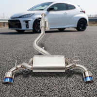 Échappement Catback Valvetronic en Acier Inoxydable 1,5 mm SDO Performance avec Embouts Bleus Brûlés pour Toyota GR YARiS 1.6T 2020-2023