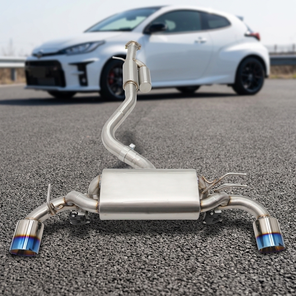 VantaFlow 1.5mm Stainless Steel Valvetronic Catback Exhaust With Blue Burnt Tips for Toyota GR YARiS 1.6T 2020-2023