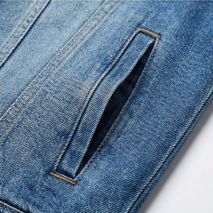 Chaqueta Vaquera Personalizada para Hombre, Colección Streetwear 2025, Moderna, Reversible, Mangas Largas, Transpirable, Cuello Alto - Product Image 5