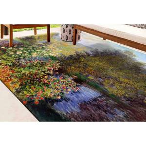 Alfombra con estampado de árbol abstracto: famosa alfombra para sala de estar inspirada en Monet, alfombra suave no tejida - Product Image 4