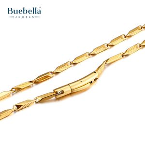 Venta caliente 925 Plata y oro rosa plateado 4mm Cadena de bambú collares de moissanita de alta calidad para hombres y mujeres - Product Image 2