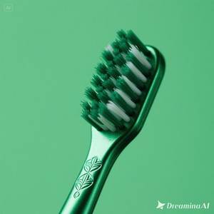Brosse à dents verte minimaliste à poils souples, poignée ergonomique avec design en relief pour des soins bucco-dentaires doux 100 boîte - Product Image 2