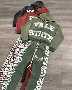 Conjunto Deportivo de Dos Piezas para Hombre, de Primera Calidad, para Gimnasio, Fitness, Entrenamiento, Chándal de Felpa Técnica, para Correr - Product Image 1