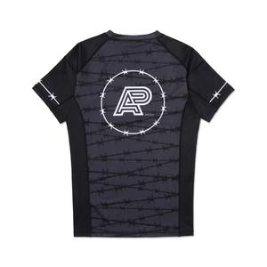 Conjunto de Rashguard de Manga Corta A&P BARRIER y Pantalones Cortos de MMA de Barrera, Diseño Personalizado de la Mejor Calidad, Compresión, Rashguard de Bjj - Product Image 2