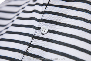 Polos flambant neuf printemps été à manches courtes t-shirts rayures noires et blanches polo hommes sweat-shirt décontracté Service OEM - Product Image 6