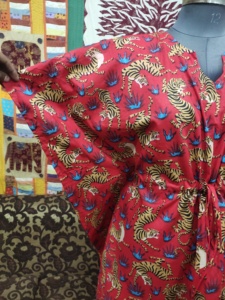 Robe caftan indienne faite à la main pour femmes été Style Hippie Maxi tunique décontracté fête Animal imprimé court coton grande taille - Product Image 4