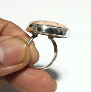 925 Sterling Silver Pink Scolecite Pear Shape Luxury Handmade Statement <b>Ring</b> For Women Wedding Anniversary Gift <b>Ring</b> - Product Image 5