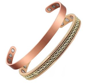 สำหรับทุกเพศคุณภาพสูงงานหัตถกรรม HF ทองแดงแท้กำไลข้ออักเสบ6แรงแม่เหล็กสลักตามสั่งเทคนิคอินเทรนด์กำไลข้อมือ - Product Image 5