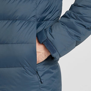 Veste parka matelassée pour hommes marine d'hiver personnalisée imperméable et coupe-vent avec capuche en duvet réglable poignets velcro et vestes chaudes pour hommes - Product Image 4