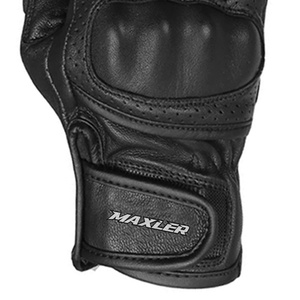 Gants de motard courts en cuir de haute qualité pour hommes, coupe-vent et protecteurs, gants courts à doigts coupés - Product Image 5