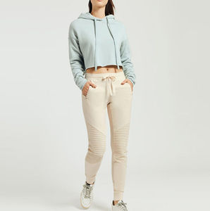 Sudadera Corta de Felpa de Algodón Premium OEM para Mujer, Sudadera Corta Moderna, Top Corto Elegante y Cómodo para Mujer - Product Image 4