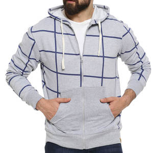 Sudadera con capucha unisex de algodón 100% de alto gramaje con cremallera completa, bordado y estampado digital, estilo streetwear de invierno, personalizable - Product Image 1