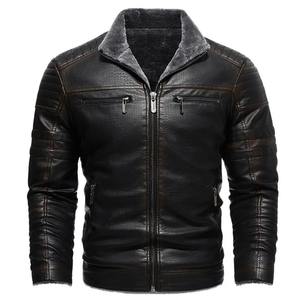 ODM Conception personnalisée Nouvelle arrivée Qualité supérieure Veste de moto en cuir véritable Col montant à capuche Style vintage pour hommes - Product Image 5