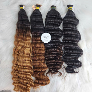 Cheveux en vrac noirs fabriqués à partir de cheveux humains vietnamiens à 100%, produit de haute qualité, nouveau produit du Vietnam, 100 grammes # Cheveux vierges bouclés 4 couleurs - Product Image 1