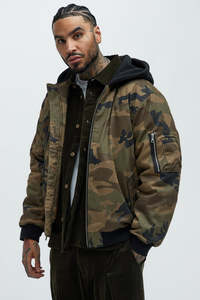 Chaqueta Bomber de Moda para Hombre, Estilo Urbano Personalizado, Cuello Alto de Nailon, Corte Regular Holgado, Fabricada por Huzaifa Products - Product Image 3