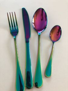 Ensemble de couverts en acier inoxydable argenté, 4 pièces, cuillère, fourchette, couteau, fournisseur en gros à bas prix - Product Image 2