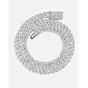 Cadena Cubana de Oro de 14K Personalizada con Forma Geométrica de Moissanita de 2 Filas de 10MM para Regalo - Product Image 4