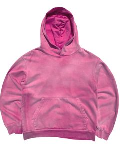 Unisex Hot <b>Pink</b> Heavyweight Fleece <b>Hoodie</b> Plain Pullover Streetwear Hooded Sweatshirt Soft Cotton Kangaroo Pocket OEM Design - Product Image 1