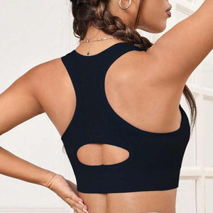 Women's High for Impact Open Back Hollow Fitness <b>Sports</b> <b>Bra</b> New Sportswear for Yoga Gym Running Shockproof Breathable Simple - Product Image 4