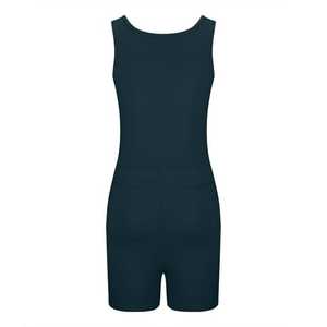 Conjuntos de entrenamiento para mujer, 2 piezas a juego, Sujetador deportivo acanalado sin costuras, camiseta sin mangas de cintura alta y pantalones cortos, gimnasio de Yoga - Product Image 3