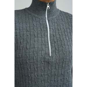 ชุดเสื้อถักซิปสีแอนทราไซต์ - Product Image 2