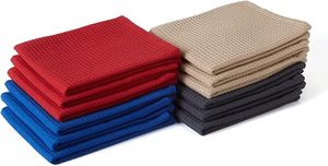 Toalla de cocina de tejido de gofre de algodón 100% Toalla de cocina absorbente ultrasuave y de secado rápido - Product Image 5