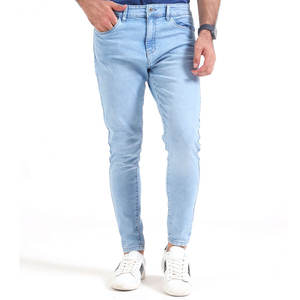 Pantalones vaqueros para hombre a precio de venta al por mayor, ropa informal con logotipo personalizado, pantalones vaqueros de alta calidad para hombre, pantalones vaqueros con cierre de botón personalizado - Product Image 1