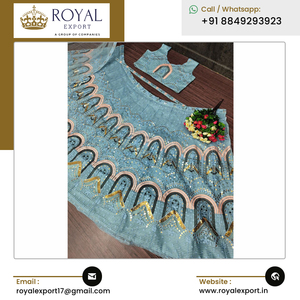 Meilleures ventes Créateur de mode de luxe Lehenga Choli Tenue de mariage en filet doux pour femmes Assez lourde avec séquence Travail Soie - Product Image 2