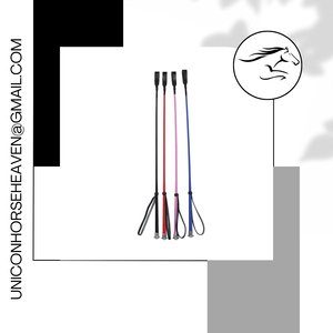 Fouet d'équitation en cuir ROYAL INTRNATIONAL de 18 pouces avec poignée en gel noir pour l'entraînement et la dressage - Product Image 3