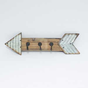 Crochet mural en métal tendance, crochets muraux en fer et en bois, crochet à clé pour la maison, le salon, le manteau décoratif, crochet pour ustensiles de cuisine - Product Image 1