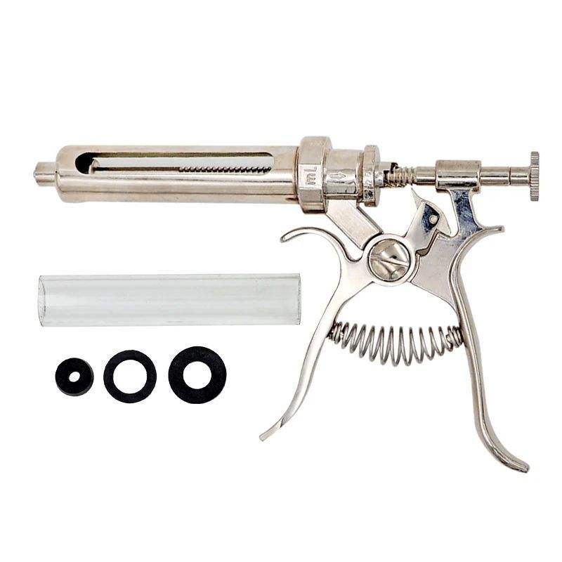 30ml 50ml Metal Veterinary Vaccine Injector Gun Auto Syringe Poultry Injection Automatic Syringes by Beauty Sparko