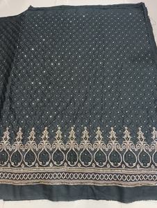 Tissu en velours brodé de paillettes élégant pour robes de soirée de luxe, robes de mariée, occasions spéciales, mode populaire au Qatar - Product Image 4