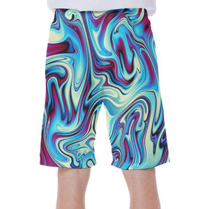 Design unique pour hommes, short de bain en tissu peigné solide à séchage rapide, short de plage décontracté à la mode, taille des poches de décoration - Product Image 2