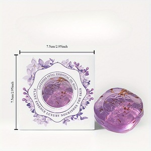 Natural Premium Handmade Transparent Crystal Dried Petal Soap Bulk Lavender <strong>Essential</strong> <strong>Oil</strong> Sweet Fresh Cleansing Rich 100% Pure - Product Image 4