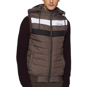 Chaleco con capucha para hombre de alta calidad superventas, ropa de invierno a medida, chaleco con capucha al por mayor - Product Image 1