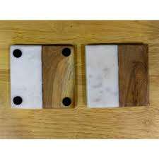 Posavasos de lujo de calidad superior de madera y piedra de mármol accesorios de cocina hogar creativo para regalos promocionales - Product Image 4