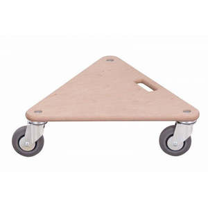 Plateforme de chargement en bois Variofit Triple-Dog 600 x 350 mm (L/D) avec roues pivotantes en caoutchouc, capacité 200 kg - Product Image 1