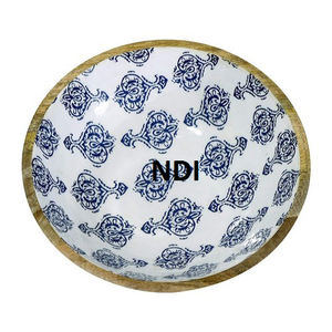 Decoración de mesa de madera de Acacia, cuenco para servir postres, servidor de ensalada de frutas frescas, cuenco de madera con acabado esmaltado - Product Image 6