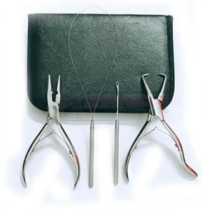 Juego de herramientas para extensiones de cabello con aguja, kit profesional para extensiones de cabello y cuentas, Alicates con bolsa de cuero, respetuoso con el medio ambiente - Product Image 6