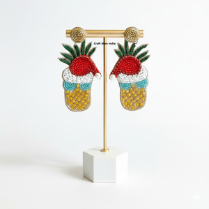 Pendientes de Cuentas de Arroz Trenzadas Hechos a Mano, Estilo Vintage, Coloridos, con Flores, Pendientes de Cuentas de Semillas de Moda - Product Image 1