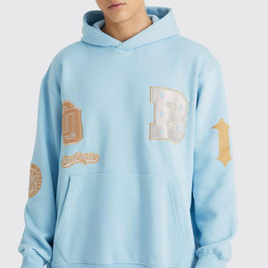 Conjunto de pantalones de chándal acampanados con parche de socorro personalizado y Sudadera con capucha, chándal lavado con ácido con cremallera para tallas grandes para invierno - Product Image 5