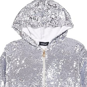 Sweats à capuche personnalisés Bling Rhinestone pour femmes avec fermeture éclair Options personnalisées disponibles en taille adulte vente en gros - Product Image 6