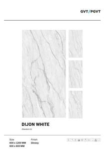 Azulejos de porcelana de la Serie Dorada de 600x1200mm de alta calidad, superficie antideslizante brillante, azulejos de cerámica modernos de gran formato para el hogar - Product Image 3