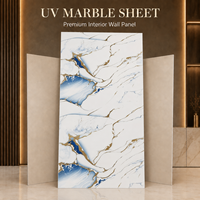 Panneau mural en PVC à texture de pierre MORLENX, en marbre gris naturel, avec revêtement UV, haute brillance, matériau décoratif d'intérieur