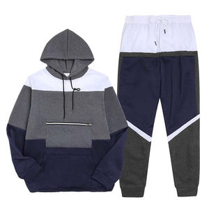 Conjuntos Deportivos de Punto Estampados para Hombre, Conjuntos de Sudadera con Capucha para Hombre, Trajes a Rayas, Conjunto Informal de Color, Conjunto de 2 Piezas de Sudaderas para Hombre - Product Image 5