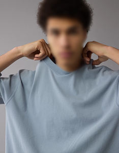 Tee Shirts Boxy Fit Street Style à Épaules tombantes 100% Coton Tee Tops Garçons Sportswear Crew Neck Boxy T-Shirt Hommes - Product Image 6