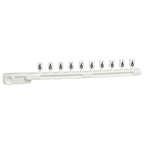 Per SCHNEIDER ELECTRIC Linergy TR Clip-In Marker Serie AB1R6 Striscia di 6 Caratteri Numerici (10 Pezzi) Accessori per Cablaggio - Product Image 1